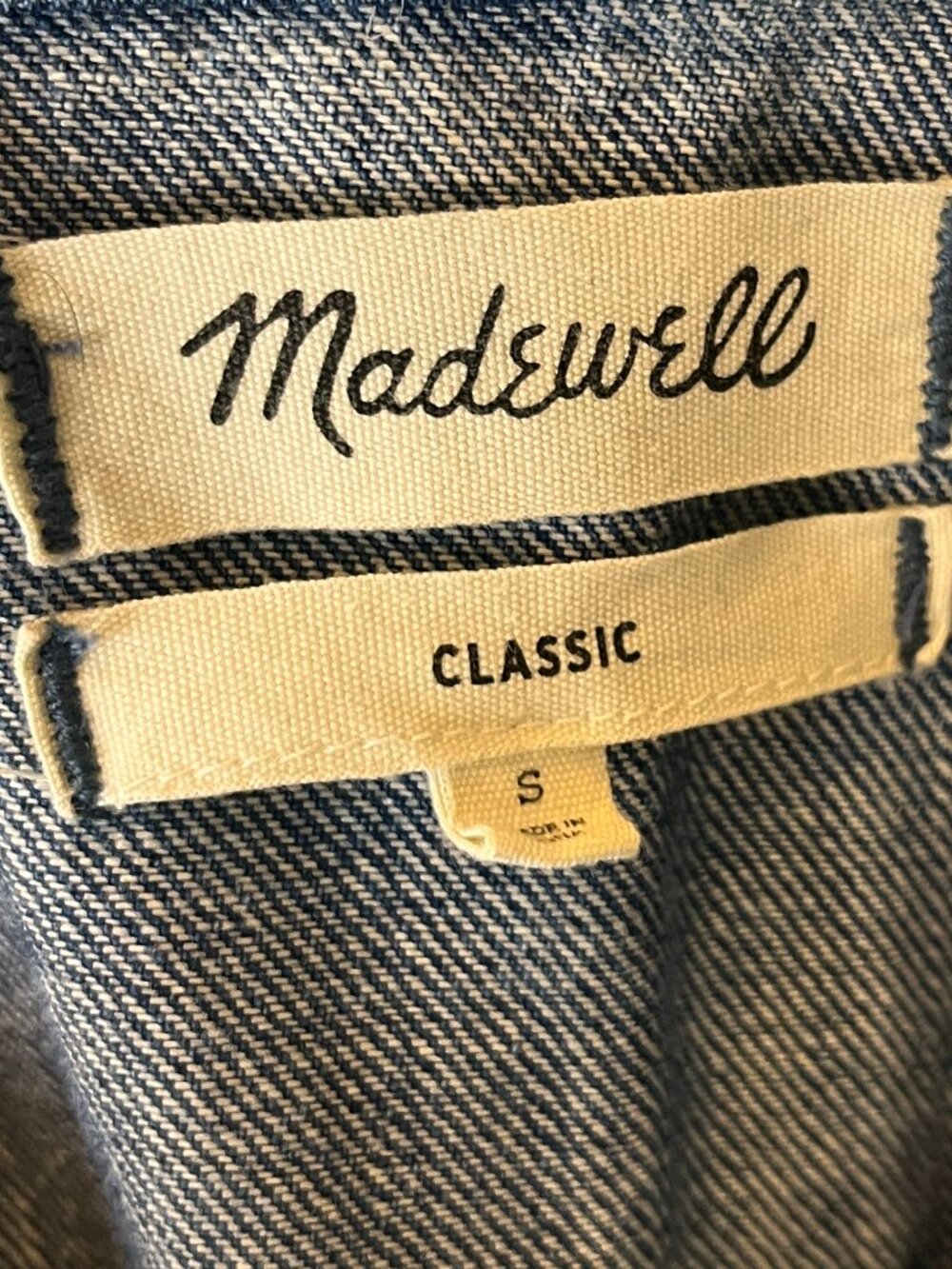 Madewell The Jean Jacket In Pinter Wash Denim Cotton Classic Sz S - Picture 9 of 11